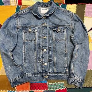 Old Navy 2000s Medium Washed Denim Trucker Jacket Medium